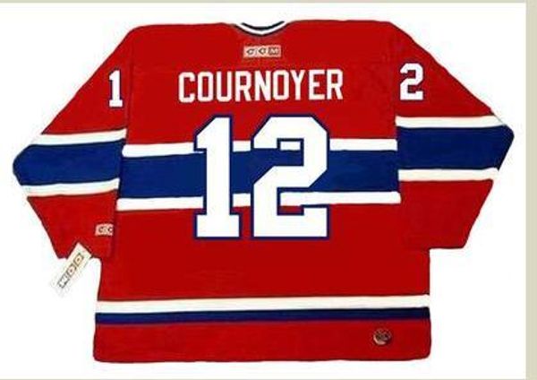 

custom men youth women vintage #12 yvan cournoyer montreal canadiens 1978 ccm hockey jersey size s-5xl or custom any name or number, Black