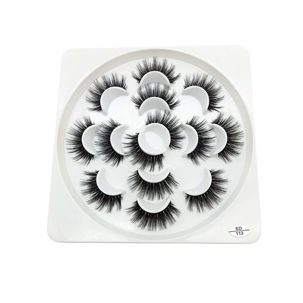 

6d ресницы 7 пар толстые натуральные длинные накладные ресницы 16 стилей для красот