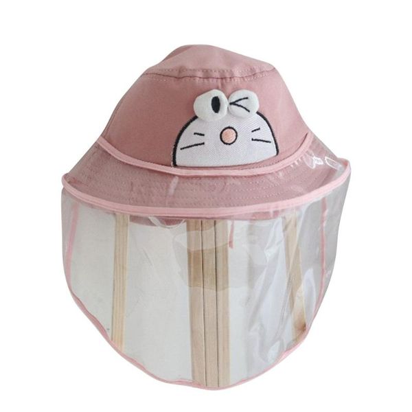 

childrens vaccination basin hat boys and girls saliva-proof sun hat 360 degrees around cover the face, Yellow