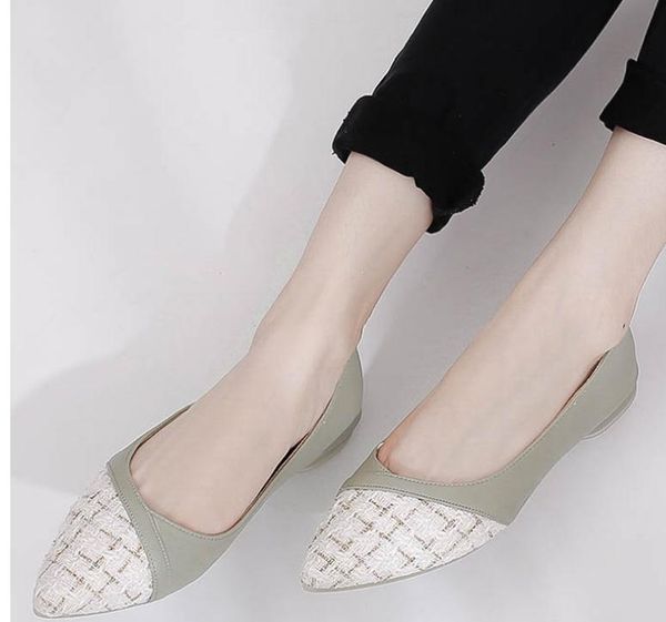 

2020 spring and autumn with new style fashion flat bottom pointed end women's shoes@mqwbh668, Black