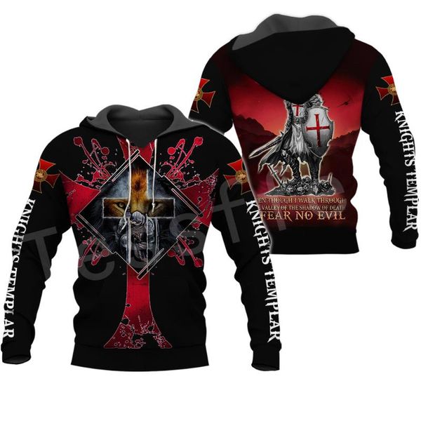 

тамплиеры броня пуловер newfashion harajuku tracksuit 3dfullprint zipper / толстовки / блуза / куртка / мужчины / женщины s16, Black