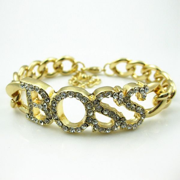 

2020 bracelet retro bracelet fashion quality alloy diamond women's bracelet letters in europe and america, Black