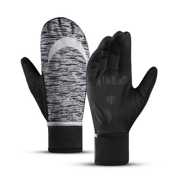 

sports cycling gloves golovejoy db16 full finger thermal fleece hiking skiing touchscreen golves, Black