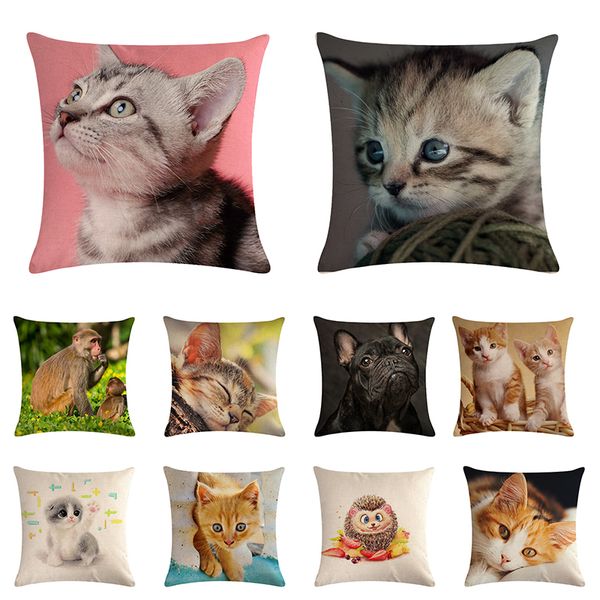 

cute pet прекрасные кошки шаблон площади белье наволочки главная диван подушка обложка животных подушка обложка 45x45cm zy899