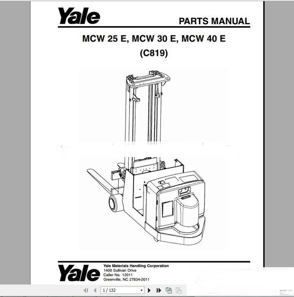 

yale запчасти pdf 2017 для сша и евро версия полномасштабных моделей