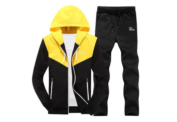 

2019 новая весна и осень спортивный костюм мужской фитнес плюс толстый плюс размер повседневная свободная спортивная одежда из двух комплект, Gray