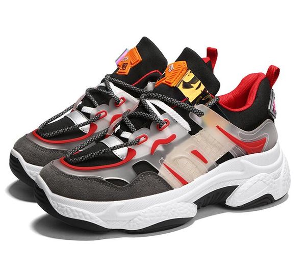 

пластиковая мужская повседневная обувь модные кроссовки для мужчин 2020 новое поступление me смешанные цвета весенний прилив обувь платформа