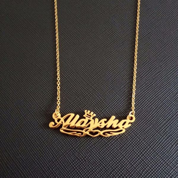 

titanium steel stainless steel pendant necklace selling english name lettered, Silver