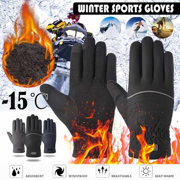 

2019 men's ski gloves fleece snowboard gloves snowmobile motorcycle riding winter windproof waterproof snow