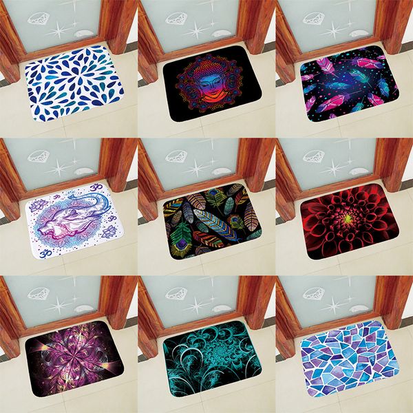 

modern geometric printed anti slip doormat for entrance door mats outdoor indoor front door mat thicken flannel 40x60cm 50x80cm