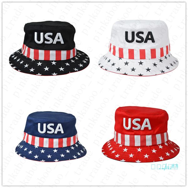 

embroidery donald trump foldable bucket hat outdoor sunscreen cotton fishing visor cap 2020 usa presidential election hats d42204, Yellow