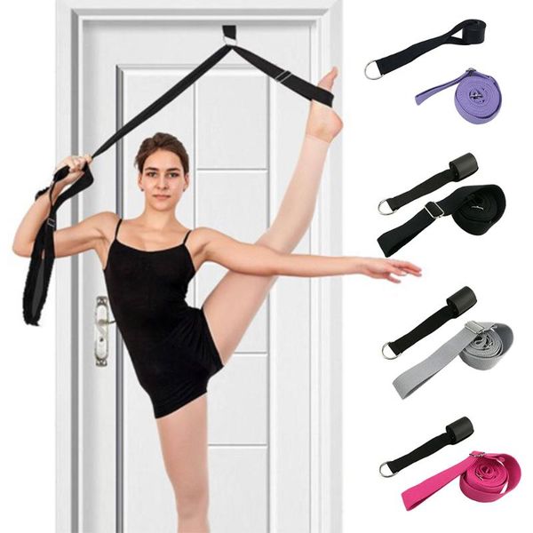 

pilates yoga belt slackline stretch band mat yoga stretch strap training tools gym waist-leg fitness accessories d30