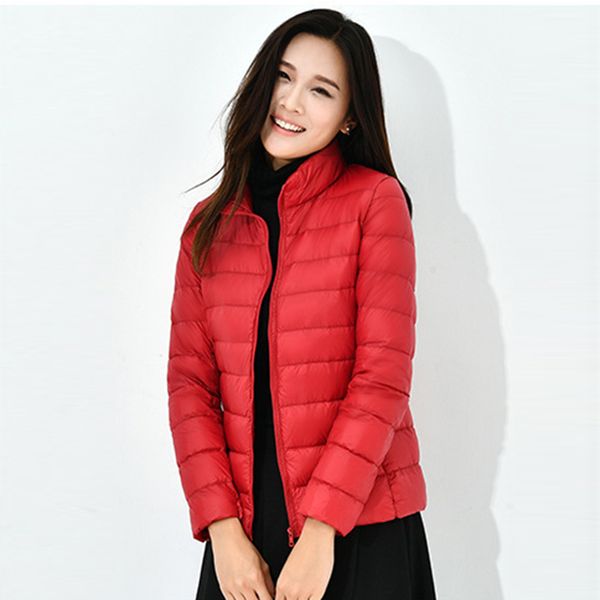 

female casual down coat plus size ultra light women down coats spring autumn short oversize loose jacket outwear re2009, Black