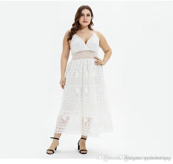 

female plus size clothing asymmetrical sashes fashion ankle length casual apparel womens summer lace v neck dresses, Black;gray