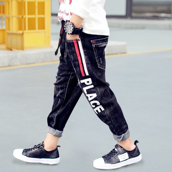 

2019 new autumn winter thickened boy pants big boys jeans kids stylish trousers pencil pants roupas infantis menina leggings, Blue
