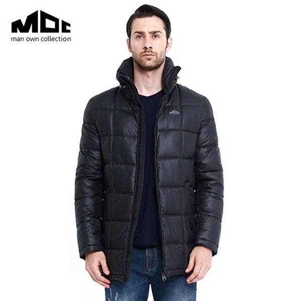 

2016 brand new men's down jacket thick men park winter coat hooded short men's winter jacket park male, Black