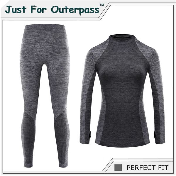 

just for outerpass brand 2019 new winter thermal underwear women elastic breathable female hi-q casual warm long johns set sh190922, Black;pink