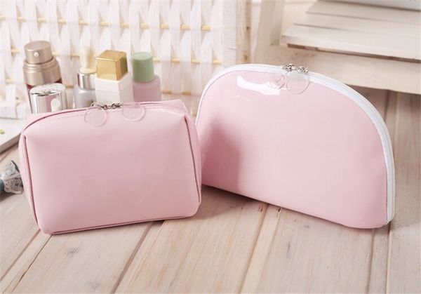 

c makeup bag popular pu cosmetic cases fashion high-grade pink enchanting clutches gift for women dhl free