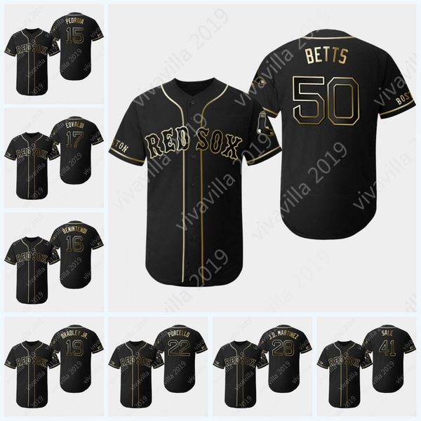 

2019 Black Gold Boston 50 Mookie Betts 16 AndrewBenintendi 28 J.D.Martinez DavidOrtiz 15 Dustin Pedroia Chris Sale Red Sox Jerseys Mens