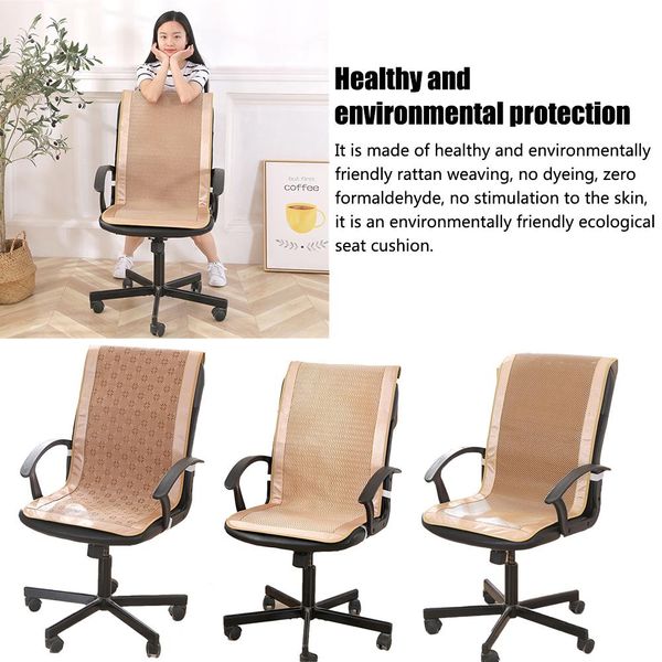 

summer rattan weaving chair cushion one-piece seat backrest cushion cool breathable office chair mat pad office cool mat