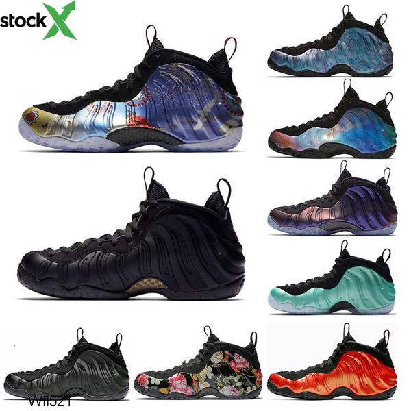 

new abalone floral penny hardaway men basketball shoes black metallic gold alternate galaxy habanero red fleece sports sneakers size 7-13