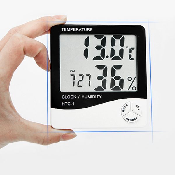 

calendar temperature humidity alarm digital clock