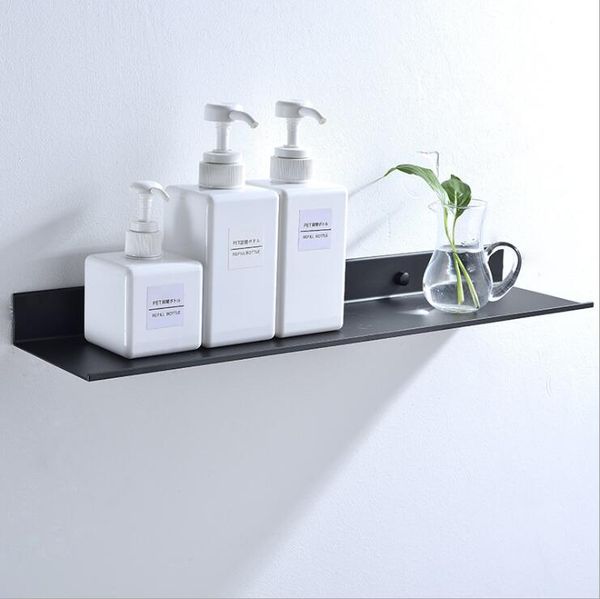 

space aluminum black bathroom shelves kitchen wall shelf shower storage rack bathroom accessories 30-60cm lenght