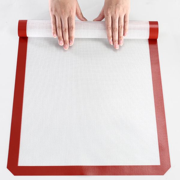 

non-stick silicone macaron baking mat pad sheet baking pastry tools rolling dough mat large size for cake cookie