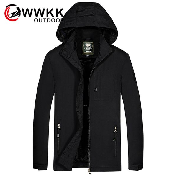 

wwkk 2019 new men's autumn winter waterproof jacket men sport brand coat hiking skiing mountain/camping/trekking outdoor jackets, Blue;black
