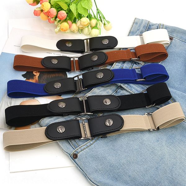 

n2lrt genuine leather slim stretch invisible belt jeans simple all-match lazy men rubber b elastic waist and women belt rubber band elastic, Black;brown