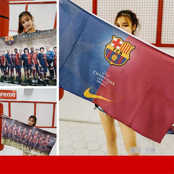 

Барселона Команда Печать Банное Полотенце Мода Футбол На Открытом Воздухе Спорт