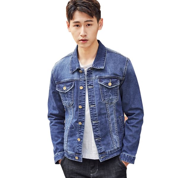 

solid casual slim mens denim jacket plus size 3xl bomber jacket men cowboy men's jean chaqueta hombre, Black;brown