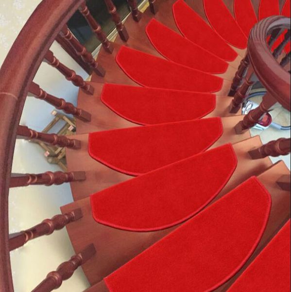 

10 pieces stair carpets set slip resistance soft stair tread mats anti-slip step pad rug 65x24cm fit for 25cm width