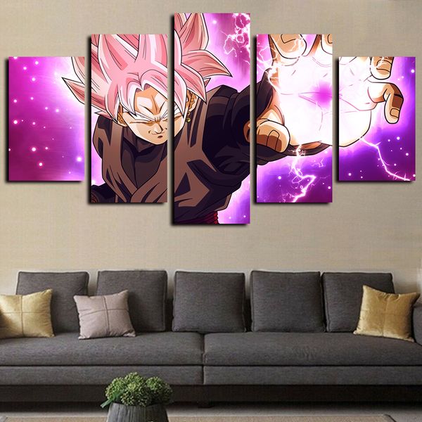 

5 piece giclee canvas prints wall art animation cartoon dragon ball pictures poster paintings for living room bedroom home decor