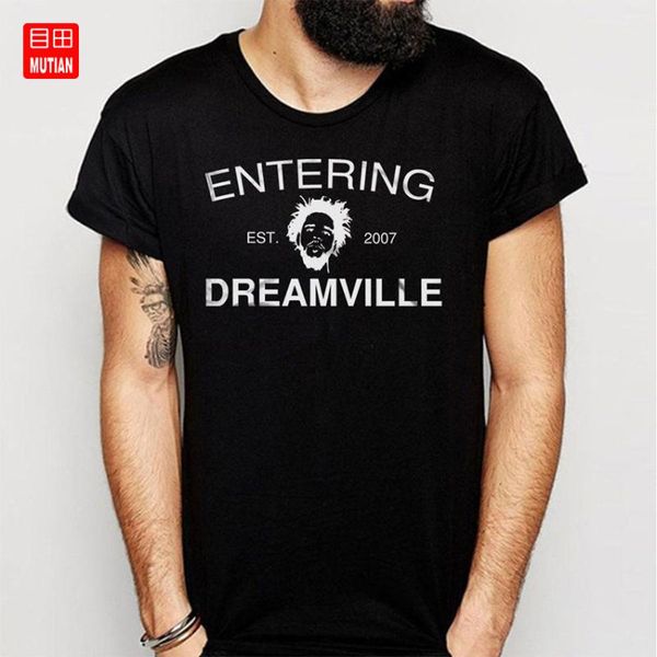 

entering dreamville t shirt, White;black