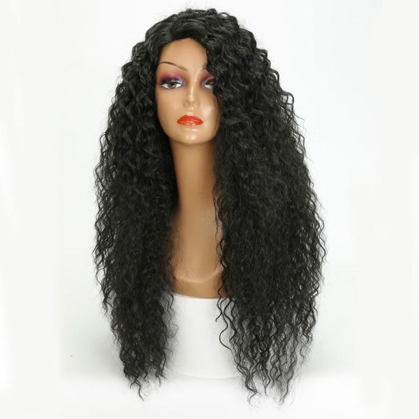 Long Curly Hair High Temperature Hair Wig African American