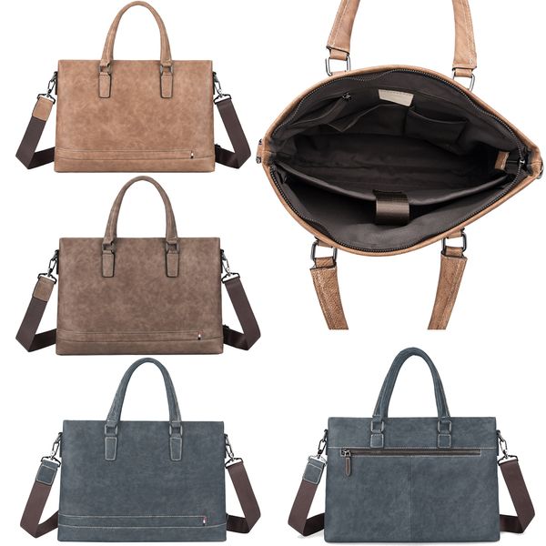 

men genuine leather crossbody interior compartment lapmessenger bags cowhide business briefcases handbag totes soft zipper organizer bag