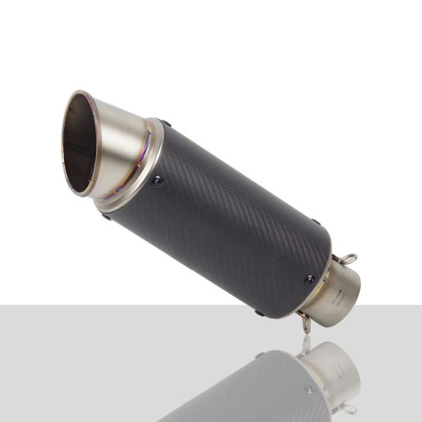 

51/60mm inlet universal motorcycle exhaust muffler carbon fiber escape moto with db killer laser for r3 r25 mt09 forza125