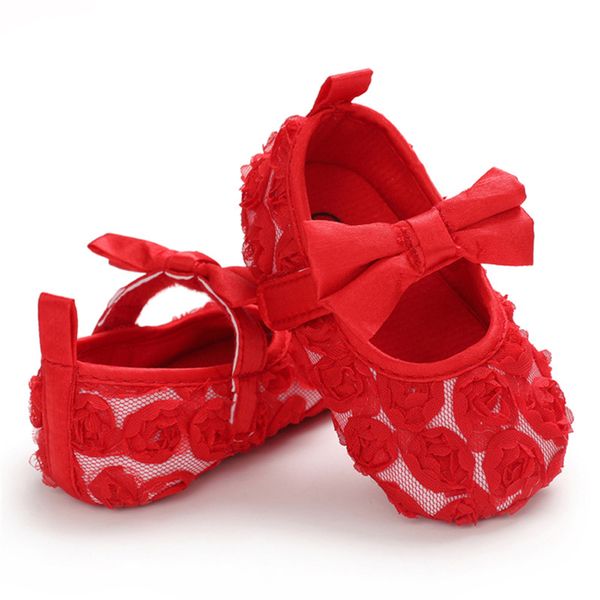 

new baby girl bowknot princess shoes delicate lace floral soft sole anti-slip single shoes for spring summer toddler prewalkers