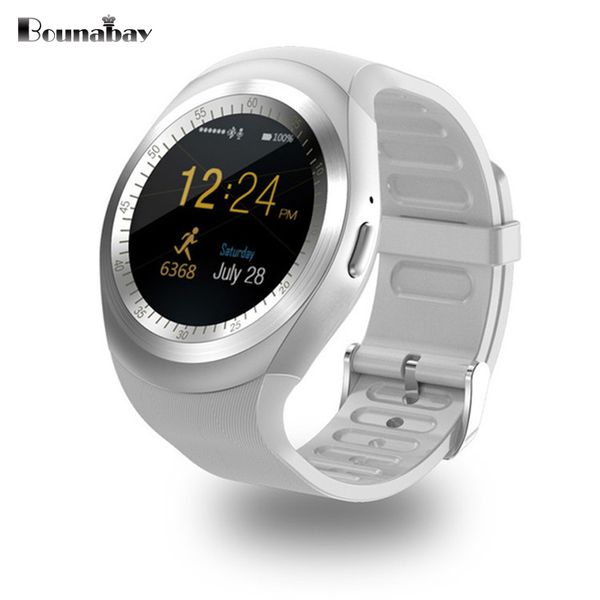 

new y1 smart bracelet for women men touch screen customized gift sleep monitoring health sports bracelet bluetooth pedometer, Slivery;brown