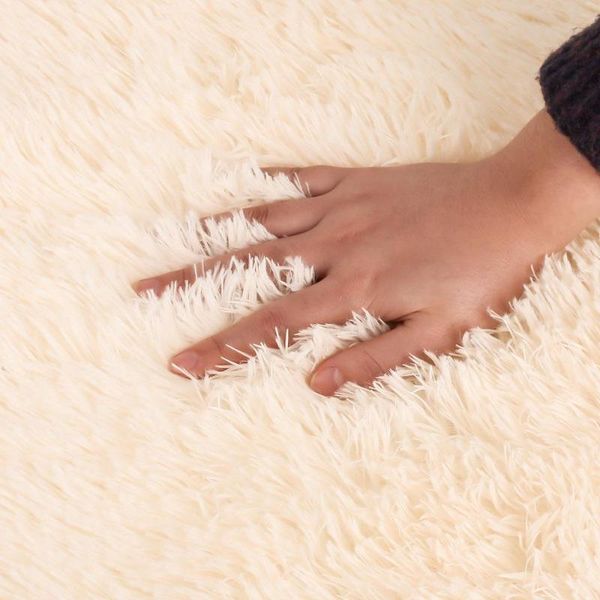 

bright fluffy rugs sofa polyester fiber shaggy living room carpet floor anti-skid home mat multicolored area rug decoration