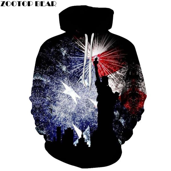

usa flag liberty 3d print spring hoody outdoor sweatshirts men tracksuit hoodies pullover streetwear dropship zooear, Black