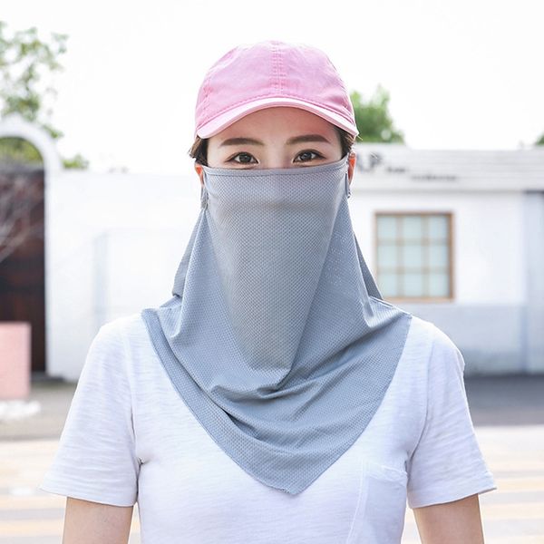 

outdoor face mask women breathable sweat absorption neck protector masks for cycling, Black