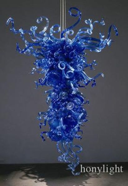 

modern style blue curly glass and ball glass chandelier light led bulbs peice hand blown murano glass crystal chandelier