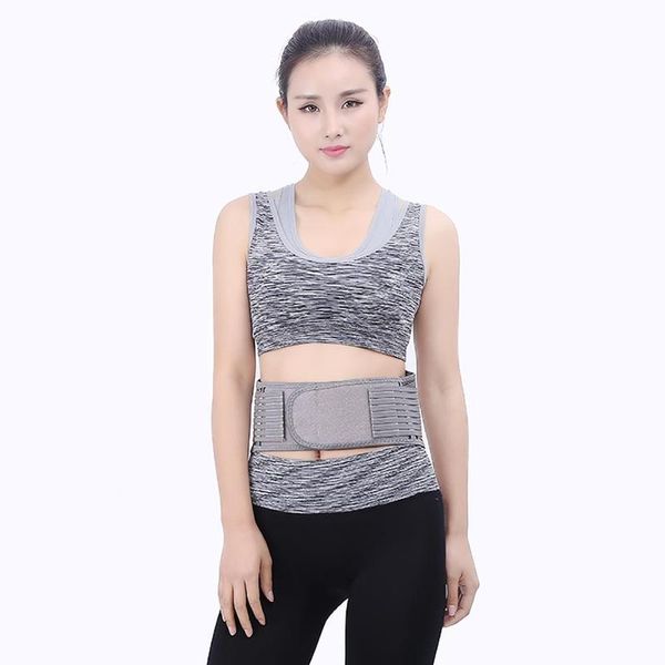

adjustable elastic waist support bamboo charcoal grade exercise straps lumbar back support belt, Black;gray
