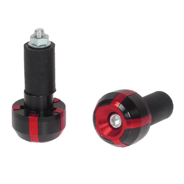 

7/8"22mm motorcycle bike anti vibration handgrip weights plug handle bar ends red