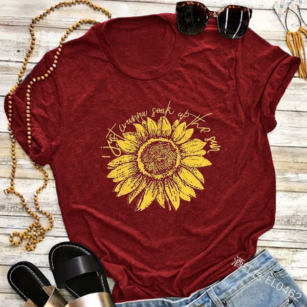 

septhydrogen бренд летняя мода женщины подсолнечник печати хлопок футболка повседневный стиль женщины плюс размер с коротким рукавом o-образ, White