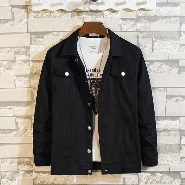 

2020 spring autumn new casual cargo jacket men pocket solid casual mens jackets and coats man outerwear size m-5x, Black;brown