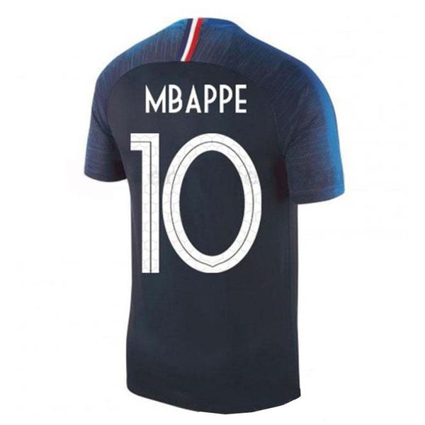 

новый 2020 мбаппе гризманн погба женщины мужчины 2 звезды футбол джерси темно-синий футбол lemar рубашки equipe coupe 2018 девушка майо де ф, Black