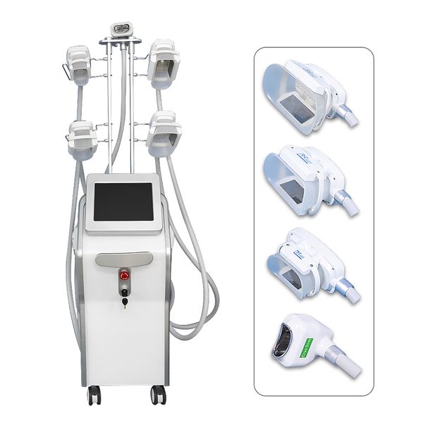 

5 heads criolipolisis e fat body slimming machine 4 handles working together losing weight machine